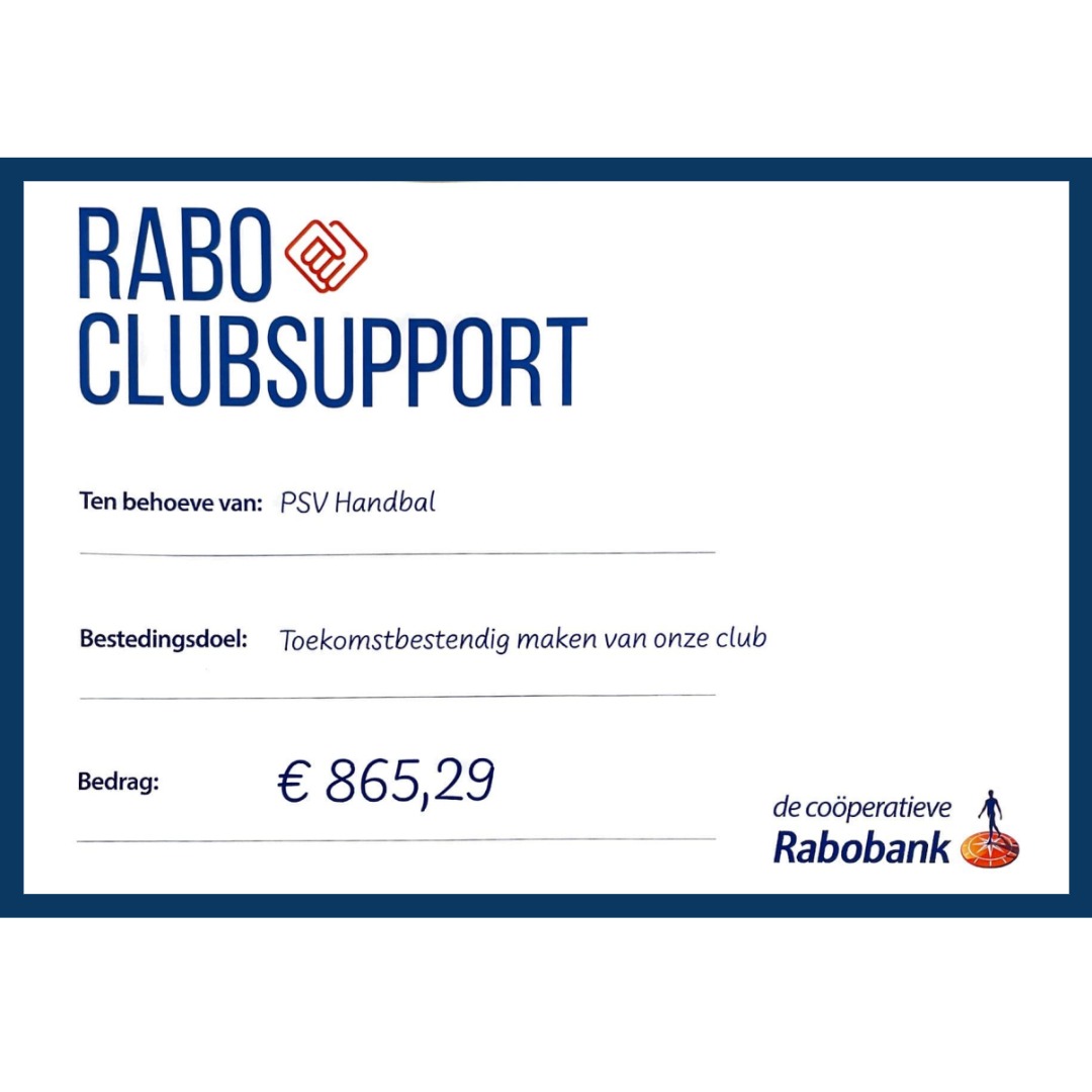 Uitreiking RaboClubSupport